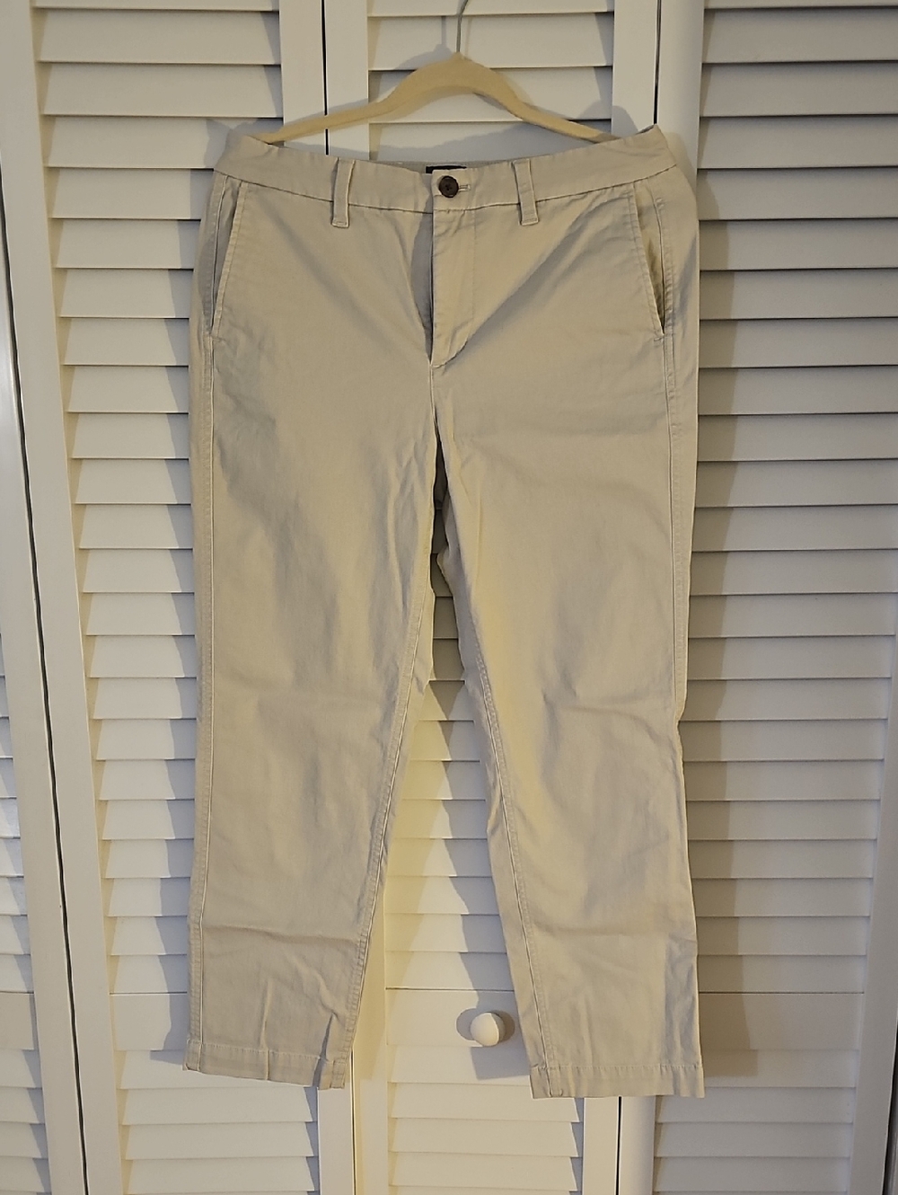 J. Crew Light Beige High Rise Girlfriend Chino Pants